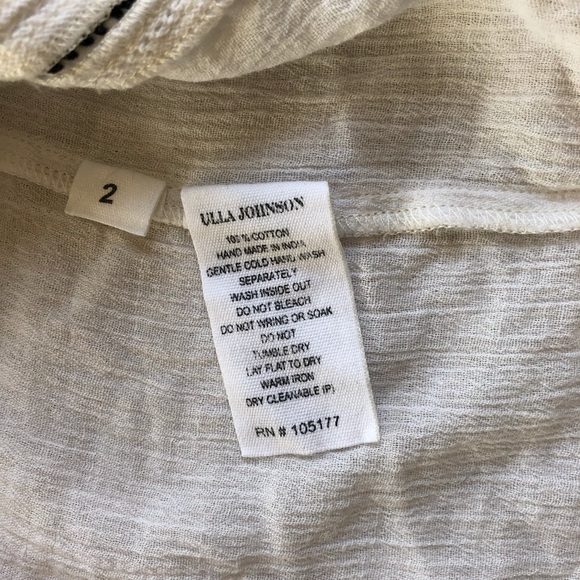 Ulla Johnson Blouse Peasant Embroidery Tassels 2 - Picture 8 of 8